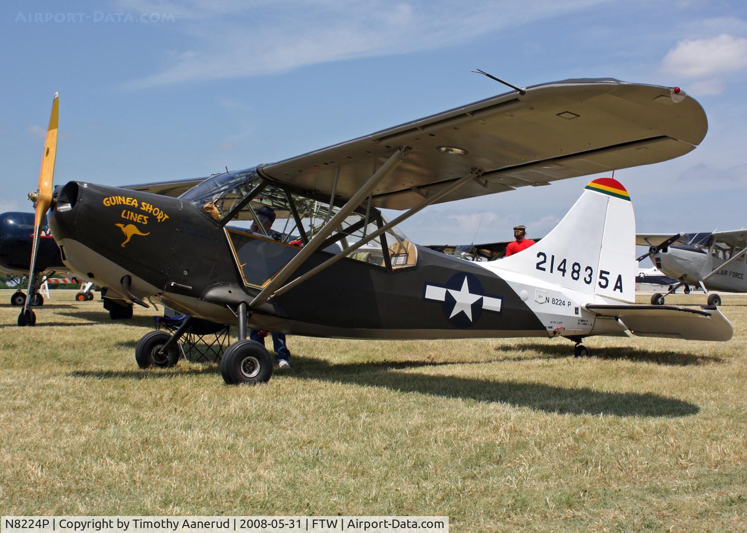 N8224P, 1942 Consolidated L5 C/N AB-01, Cowtown Warbird Roundup 2008, two warbirds, one aircraft.
