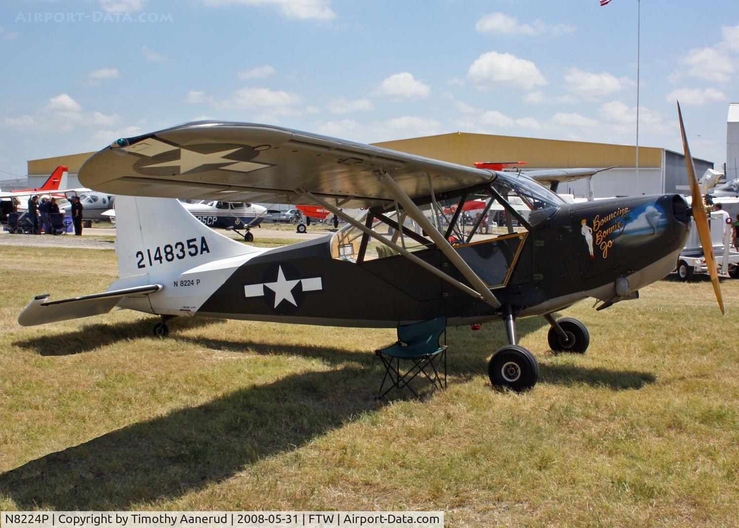 N8224P, 1942 Consolidated L5 C/N AB-01, Cowtown Warbird Roundup 2008, two warbirds, one aircraft.