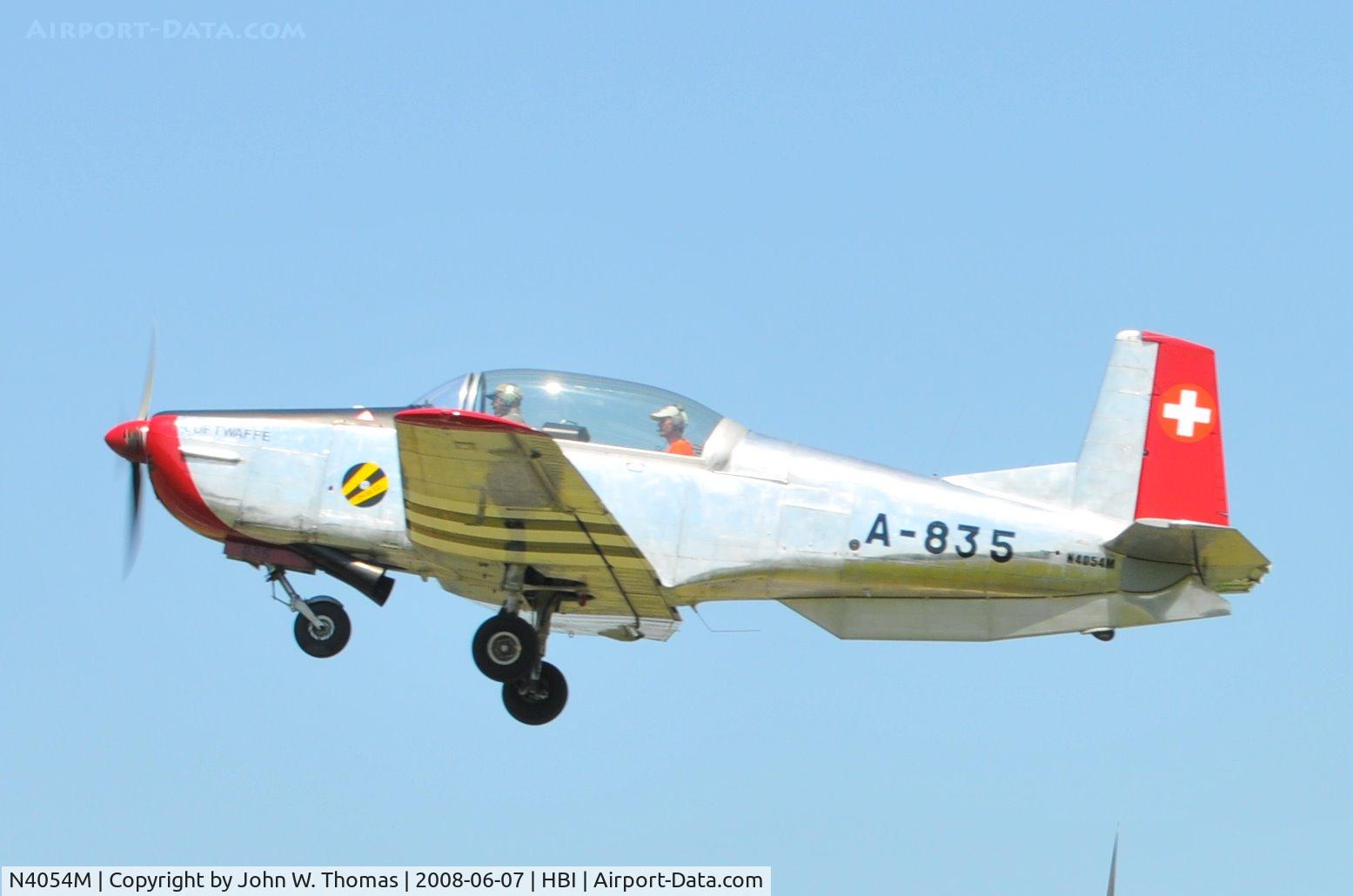 N4054M, 1958 Pilatus P3-05 C/N 473-22, Departing runway 21