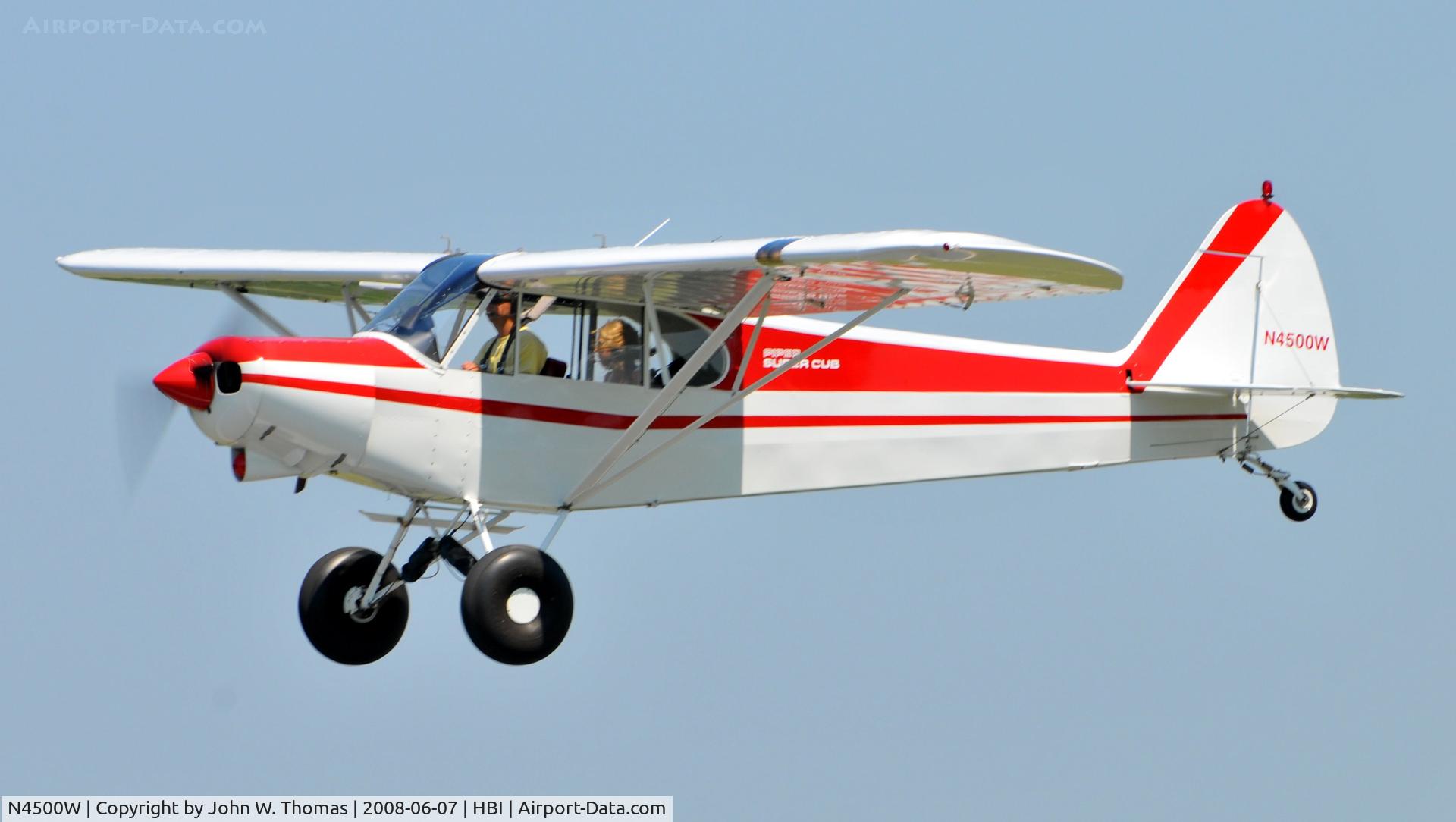 N4500W, 1980 Piper PA-18-150 Super Cub C/N 18-8009019, Departing runway 21