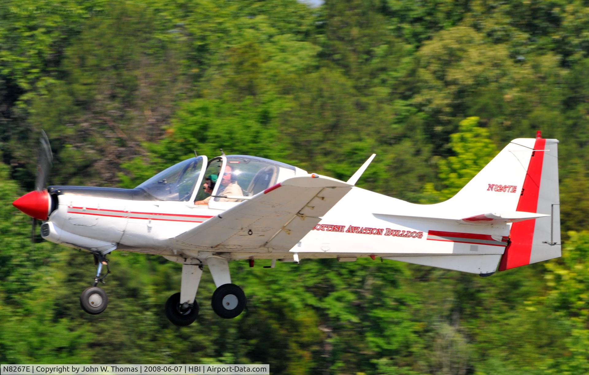 N8267E, 1971 Scottish Aviation Bulldog Series 100 Model 101 C/N 171, Departing runway 21