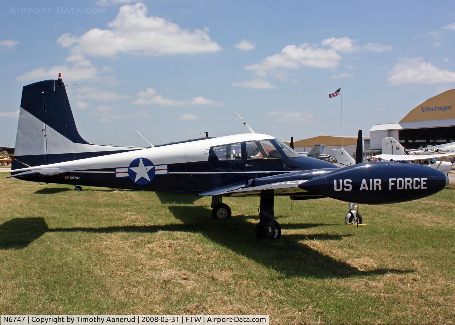 N6747, 1958 Cessna U-3A Blue Canoe (310A) C/N 38106, Cowtown Warbird Roundup 2008