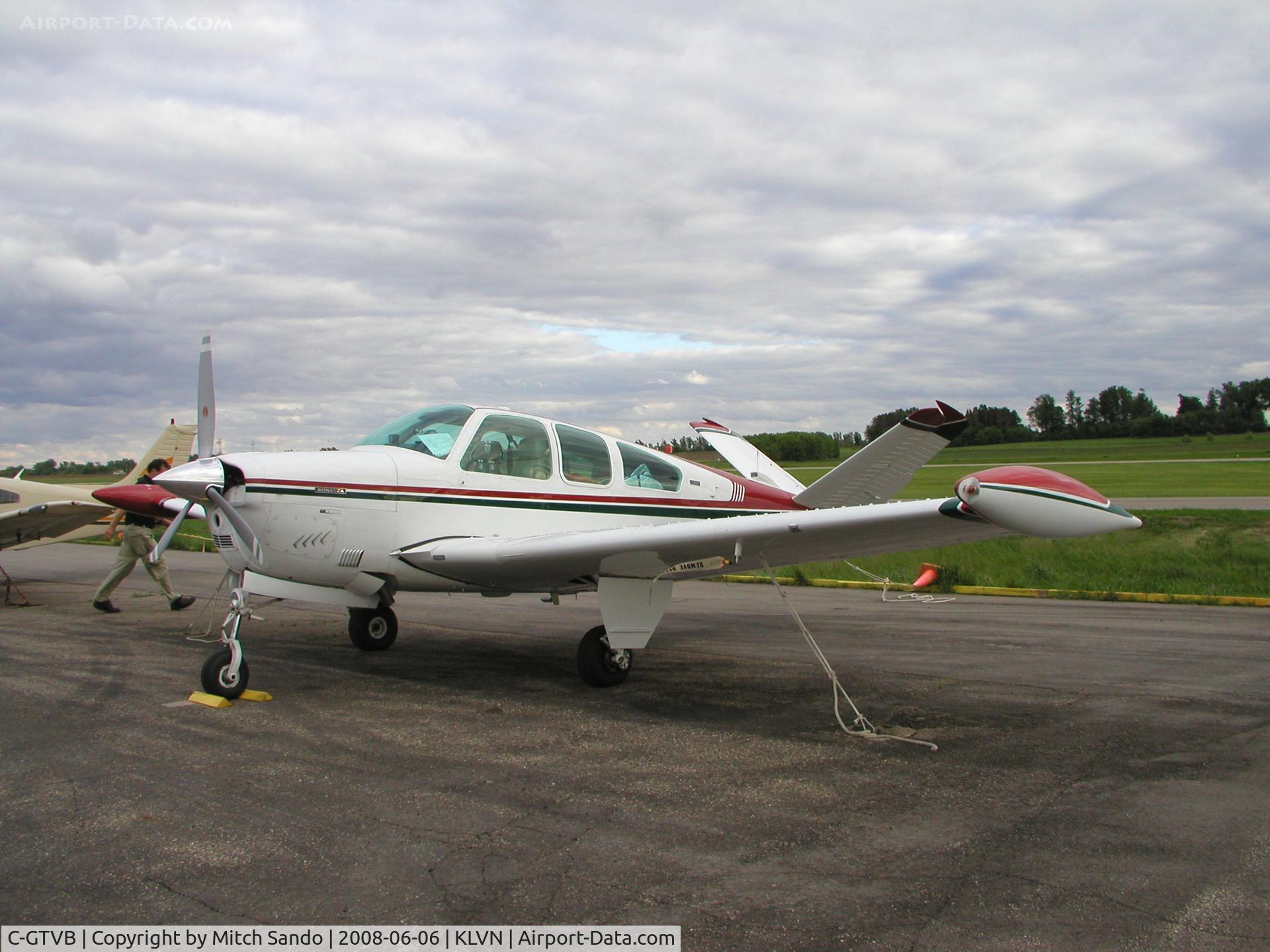 C-GTVB, 1973 Beech V35B Bonanza C/N D-9481, Parked on the ramp at Airlake.