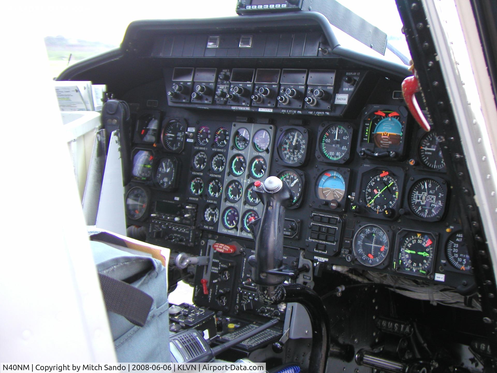 N40NM, 1987 Agusta A109A II C/N 7395, Parked on the ramp at Airlake.