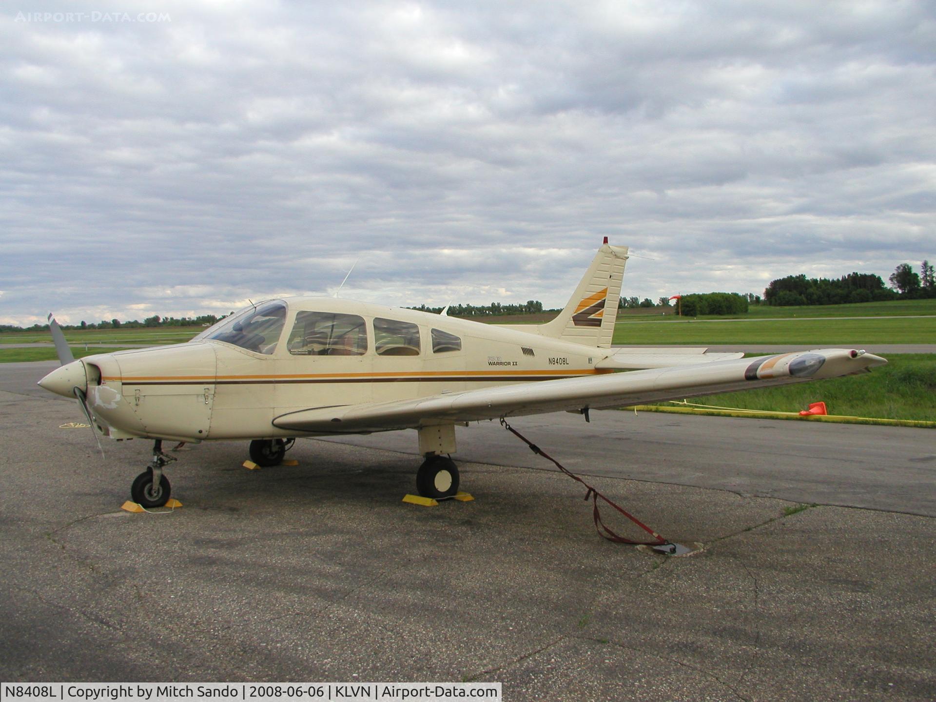 N8408L, 1981 Piper PA-28-161 Cherokee Warrior II C/N 28-8116261, Parked on the ramp at Airlake.