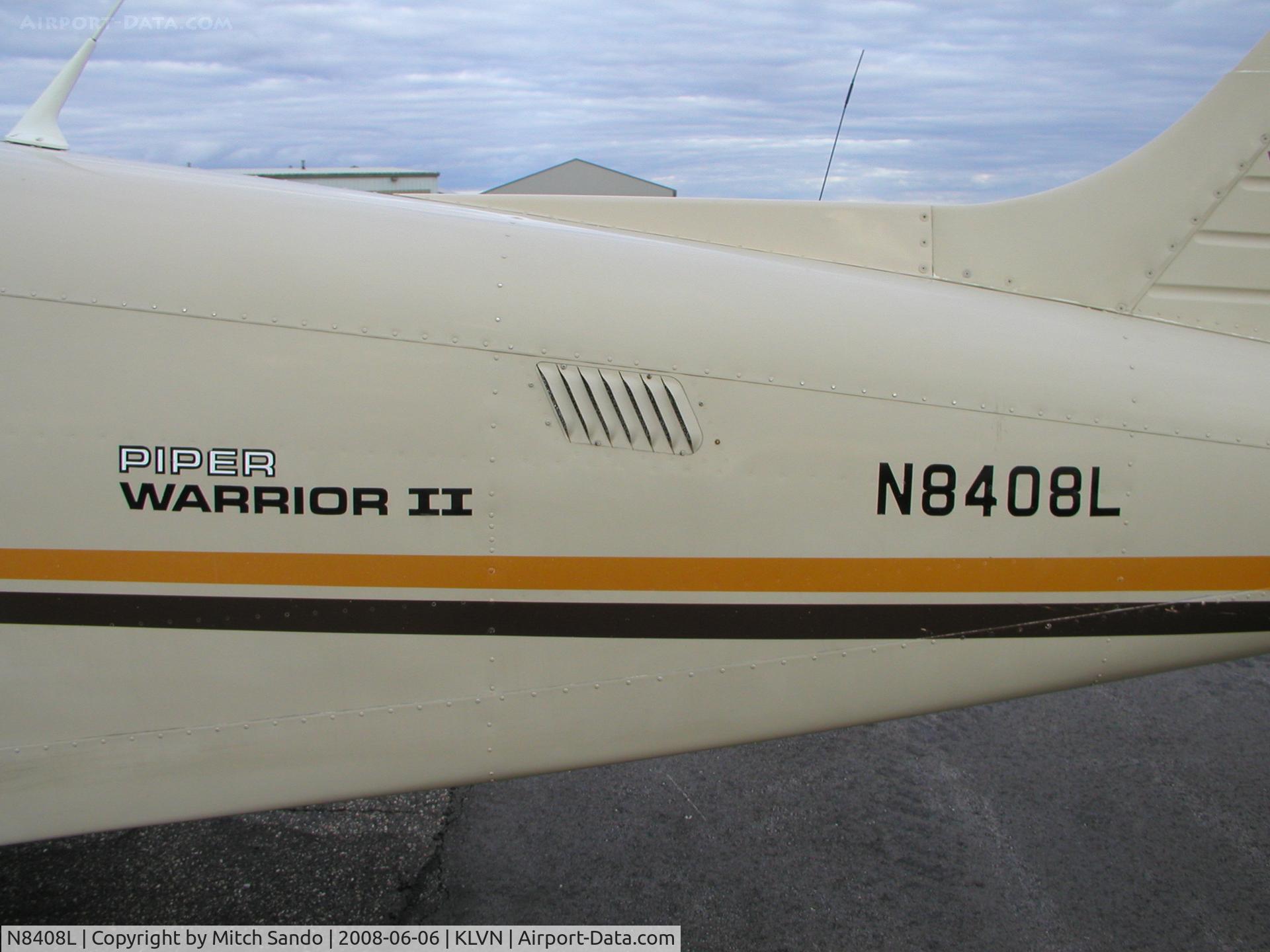 N8408L, 1981 Piper PA-28-161 Cherokee Warrior II C/N 28-8116261, Parked on the ramp at Airlake.