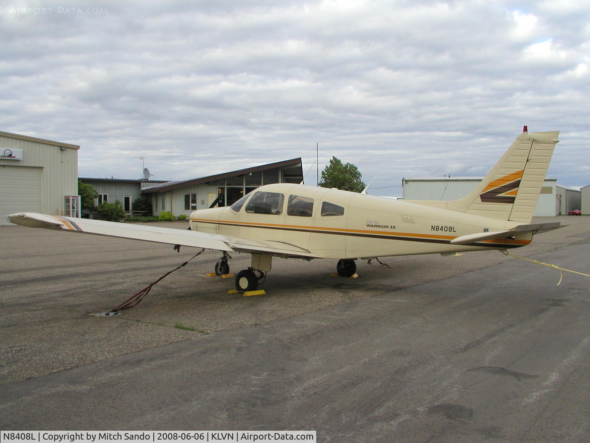 N8408L, 1981 Piper PA-28-161 Cherokee Warrior II C/N 28-8116261, Parked on the ramp at Airlake.