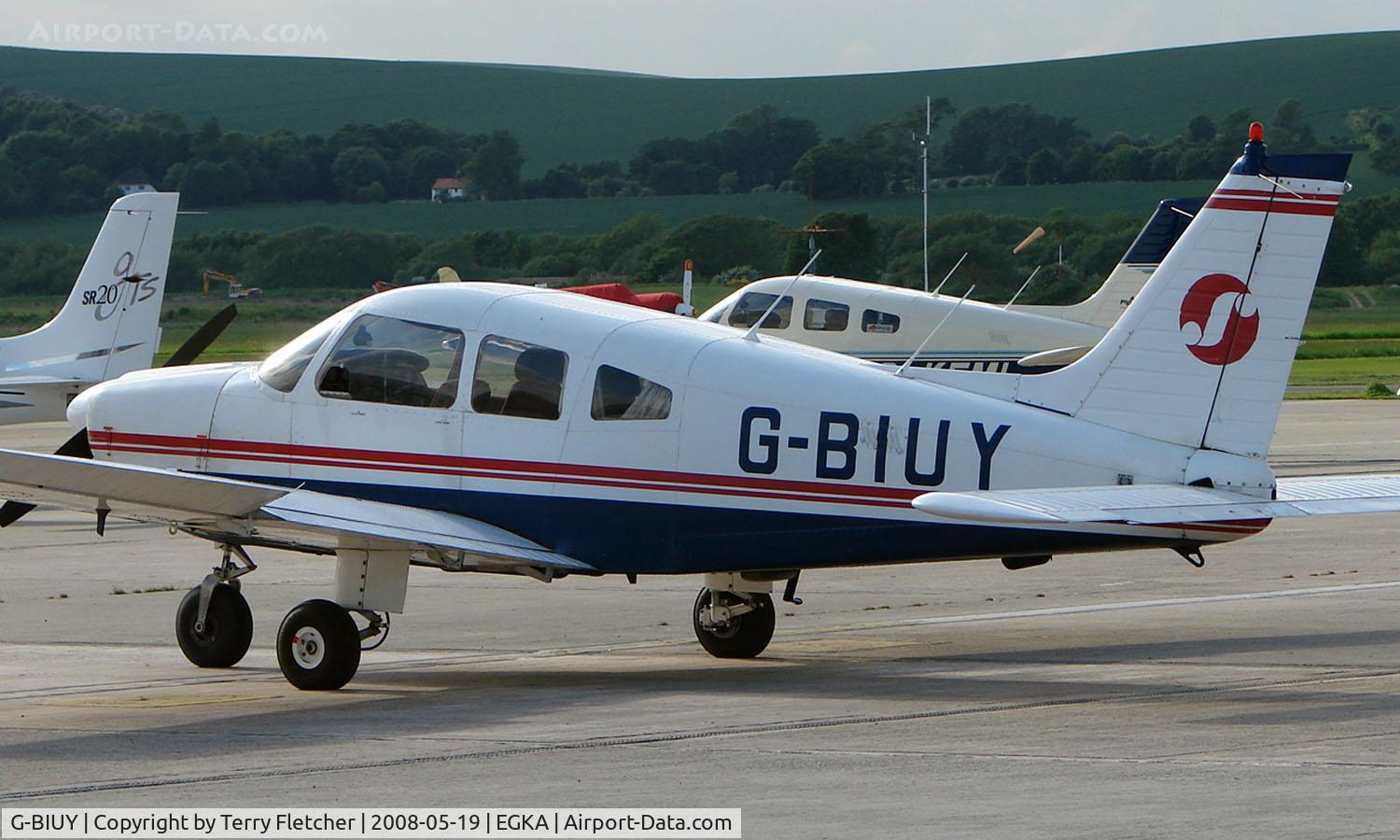 G-BIUY, 1981 Piper PA-28-181 Cherokee Archer II C/N 28-8190133, A pleasant May evening at Shoreham Airport , Sussex , UK