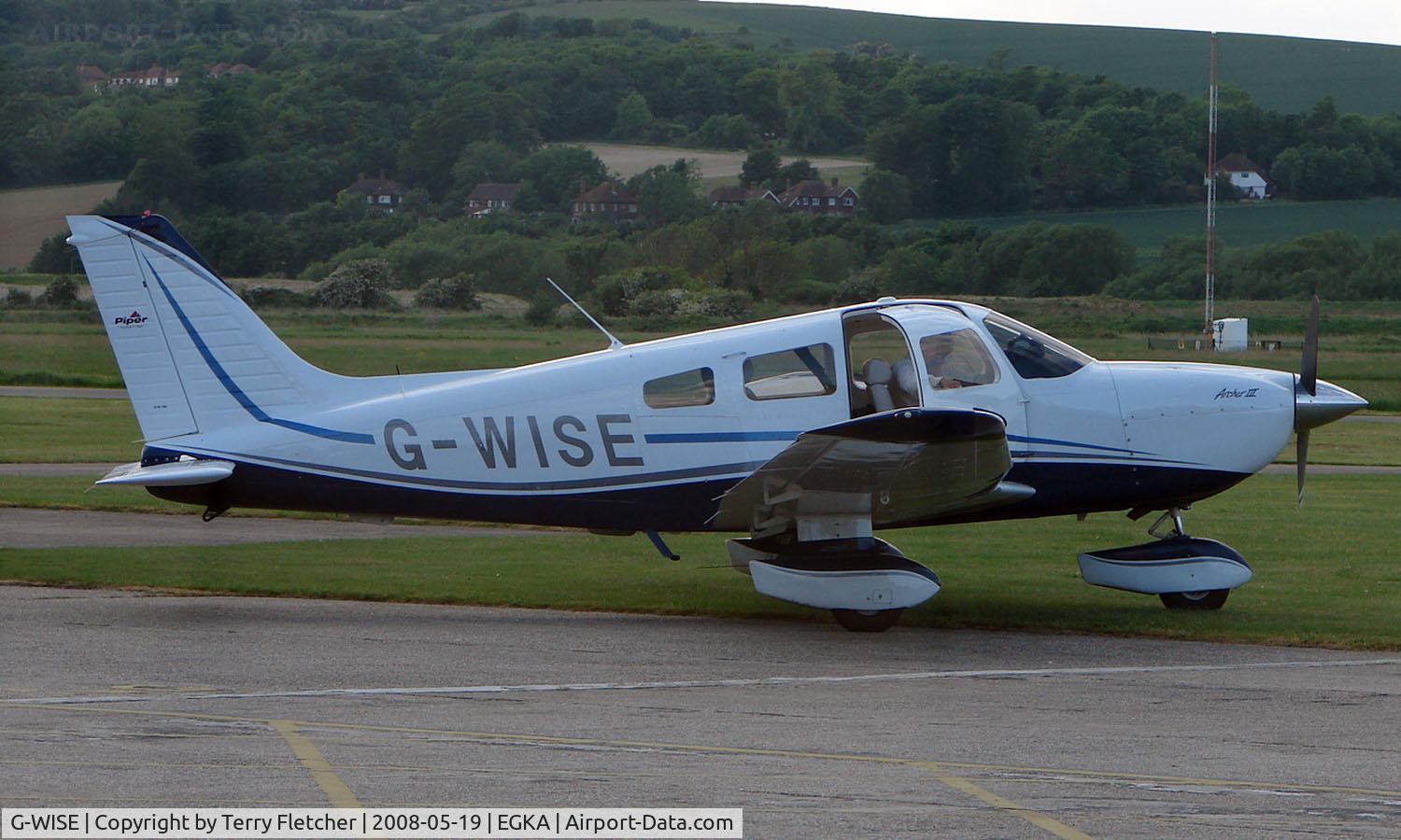 G-WISE, 2007 Piper PA-28-181 Cherokee Archer III C/N 28-43658, A pleasant May evening at Shoreham Airport , Sussex , UK