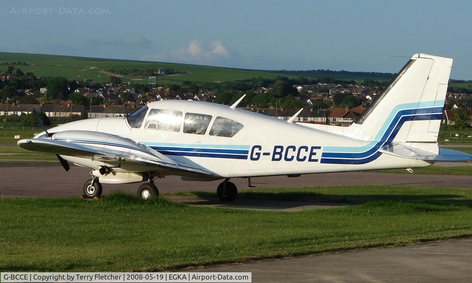 G-BCCE, 1973 Piper PA-23-250 Aztec E C/N 27-7405282, A pleasant May evening at Shoreham Airport , Sussex , UK