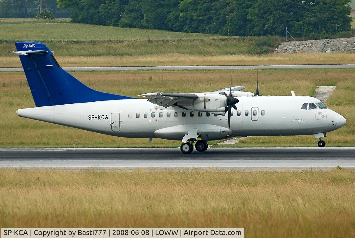 SP-KCA, 1988 ATR 42-312 C/N 085, Short after landing in vienna