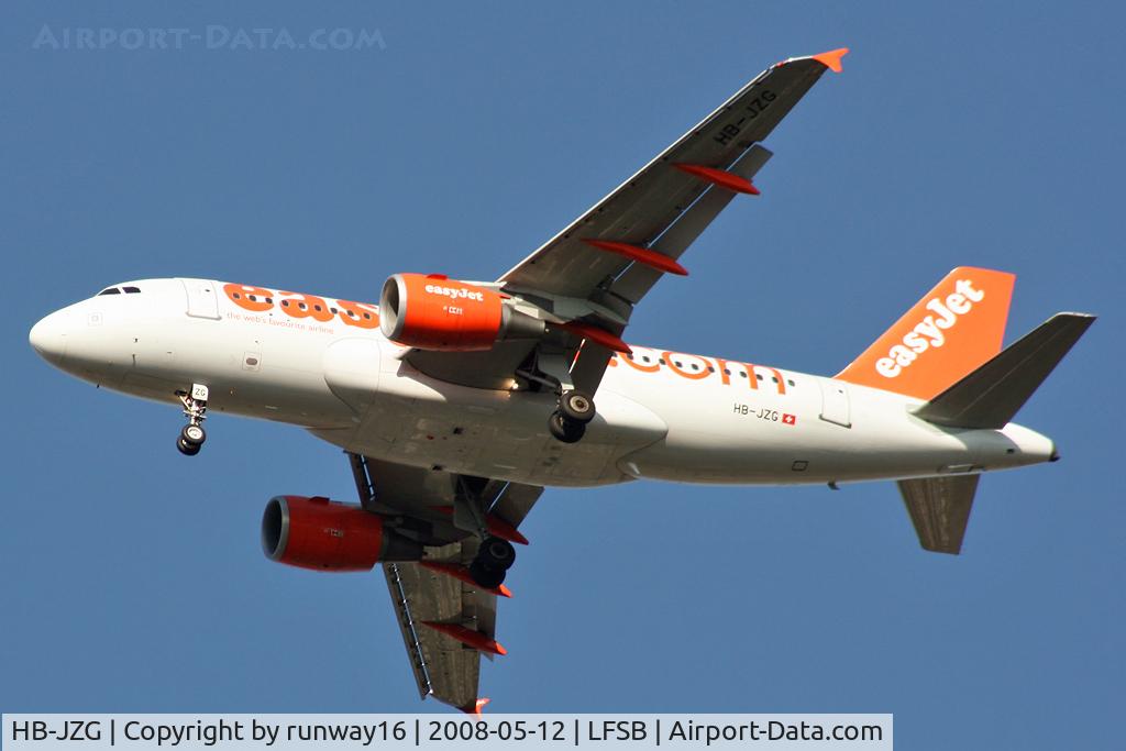 HB-JZG, 2004 Airbus A319-111 C/N 2196, TopSwiss - easy-switzerland landing on rwy 34