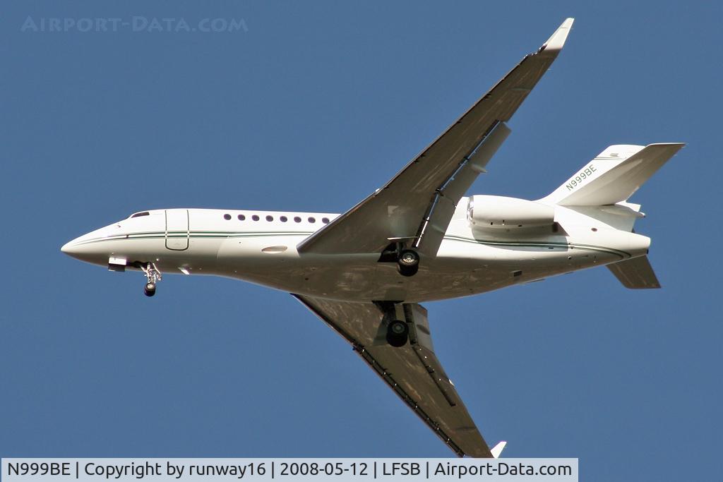 N999BE, 2007 Dassault Falcon 7X C/N 008, landing on rwy 34