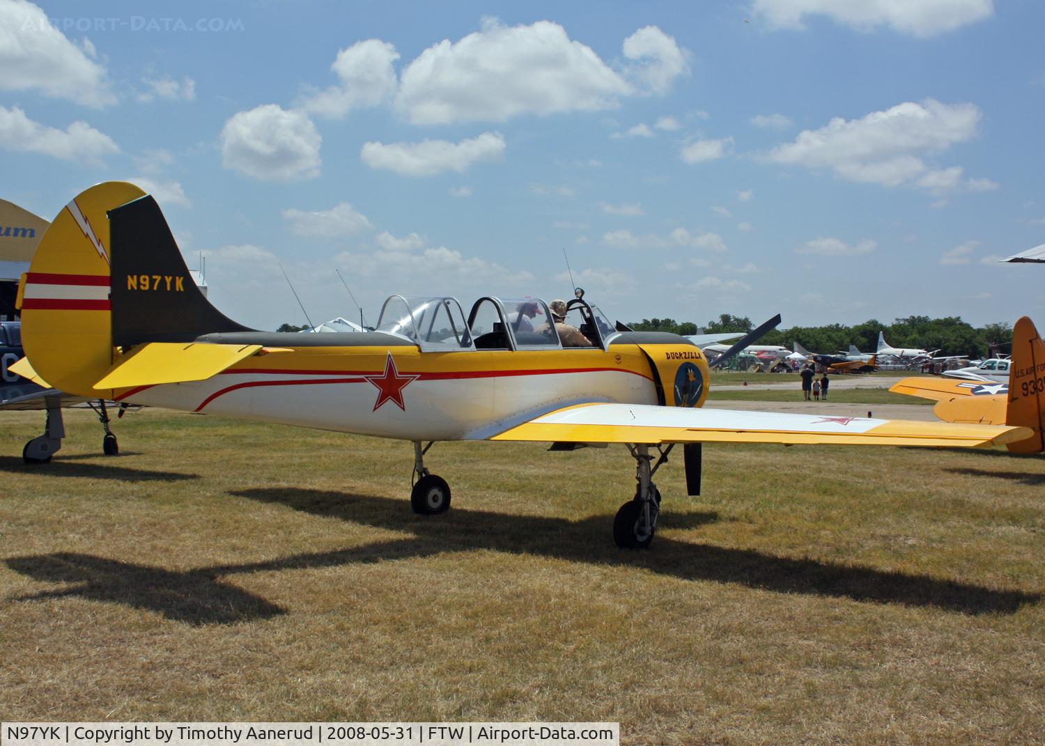 N97YK, 1987 Yakovlev Yak-52 C/N 877507, Cowtown Warbird Roundup 2008