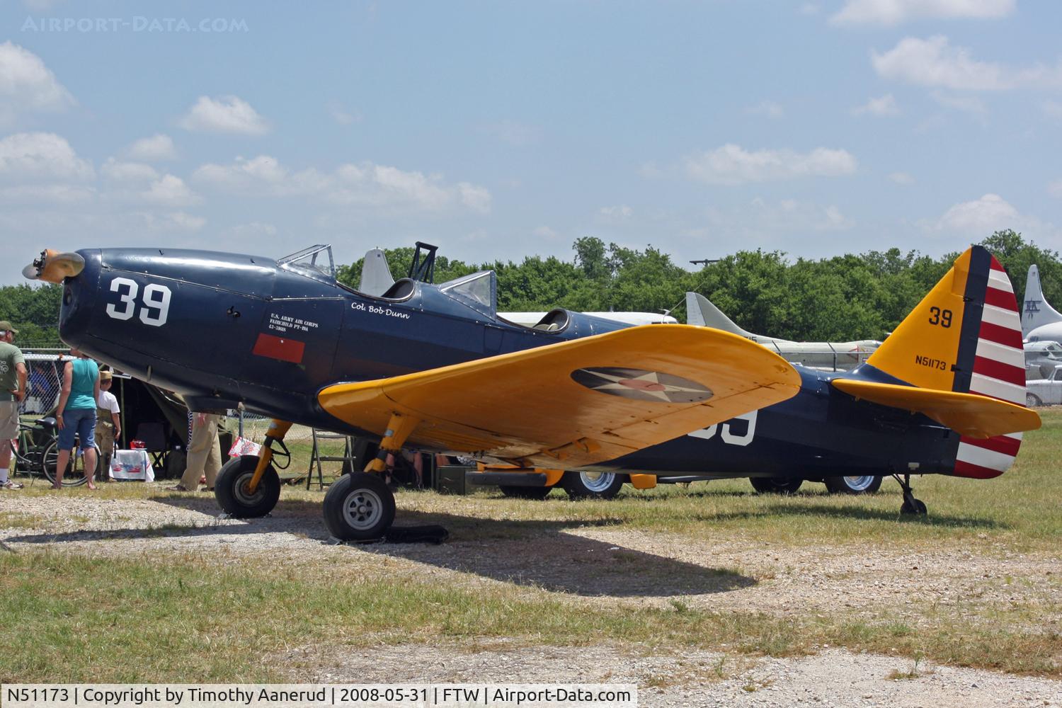 N51173, 1944 Fairchild M-62A C/N 10564AE, Cowtown Warbird Roundup 2008, 43-31618