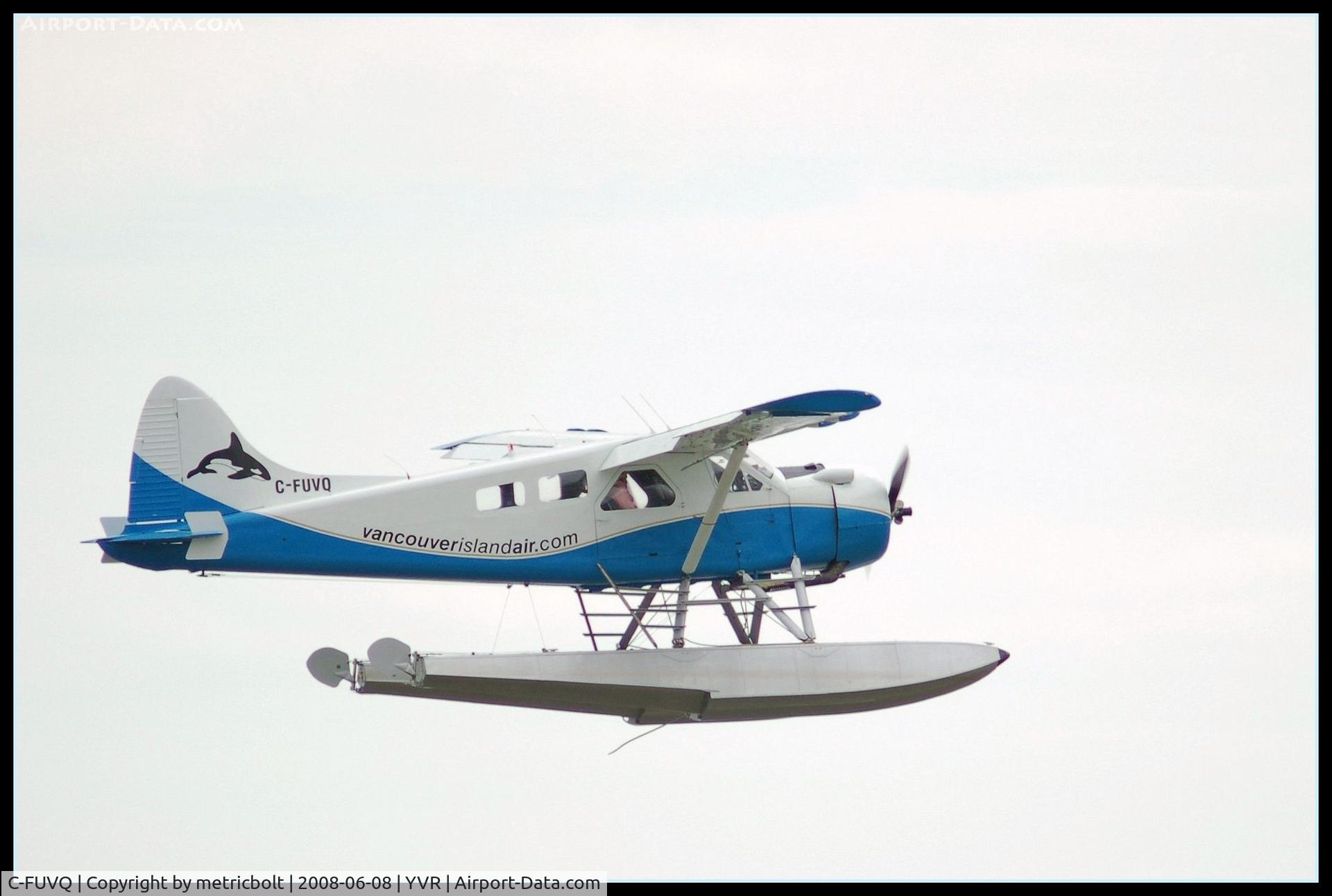 C-FUVQ, 1954 De Havilland Canada U-6A Beaver C/N 696, departing YVR