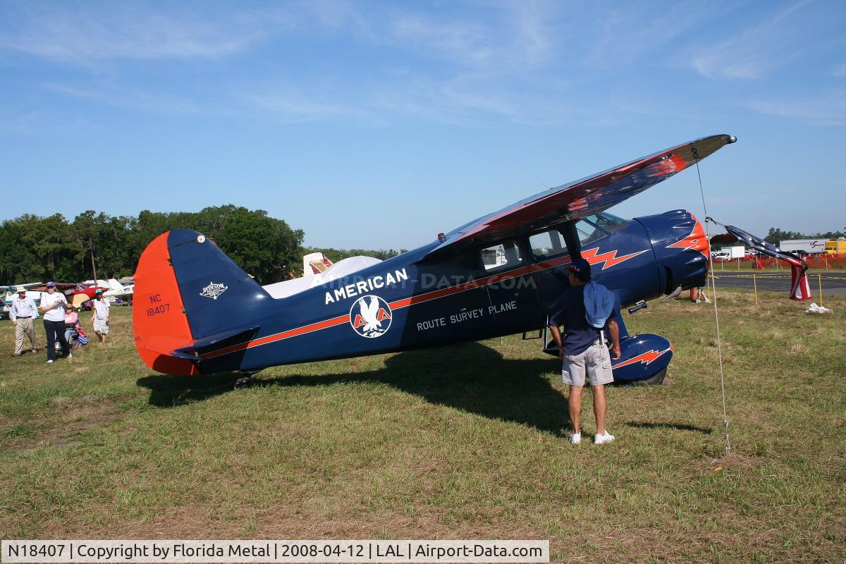N18407, 1937 Stinson SR-9C Reliant C/N 5313, Stinson SR-9C American Route Survey plane