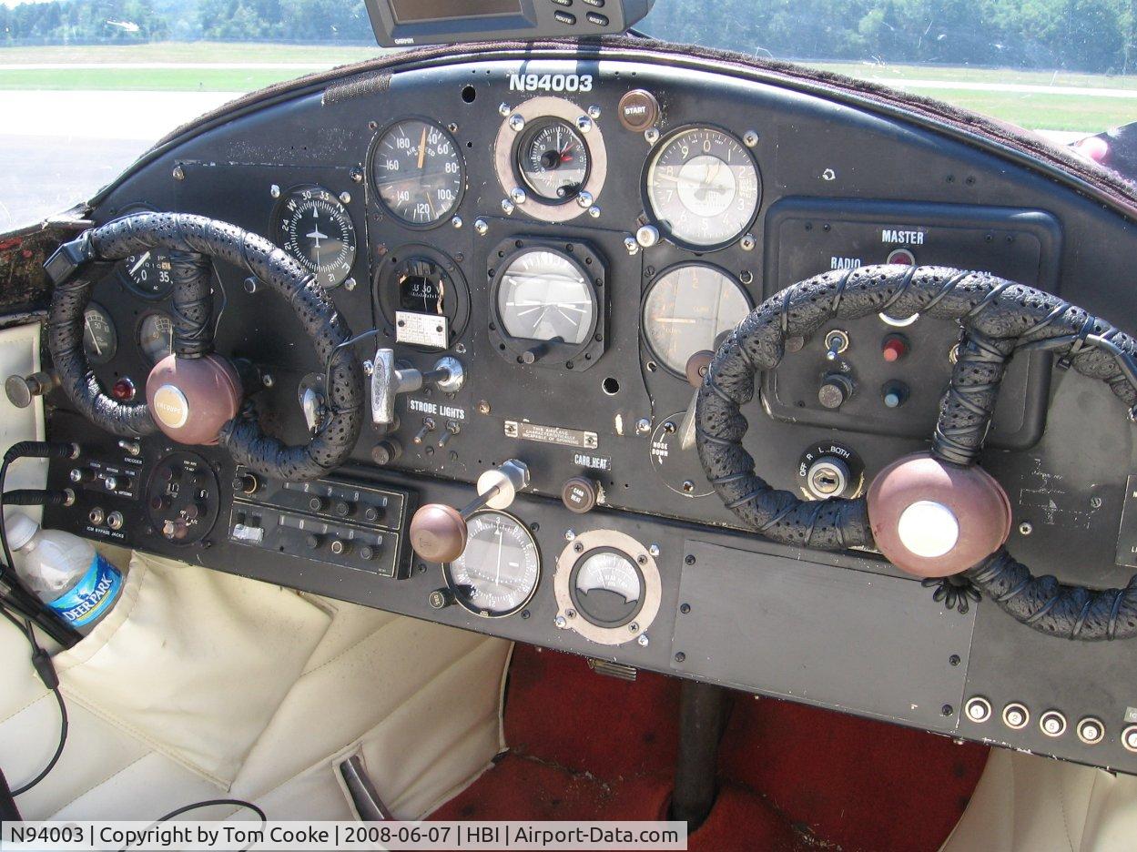 N94003, 1946 Erco 415C Ercoupe C/N 1326, Ercoupe cockpit