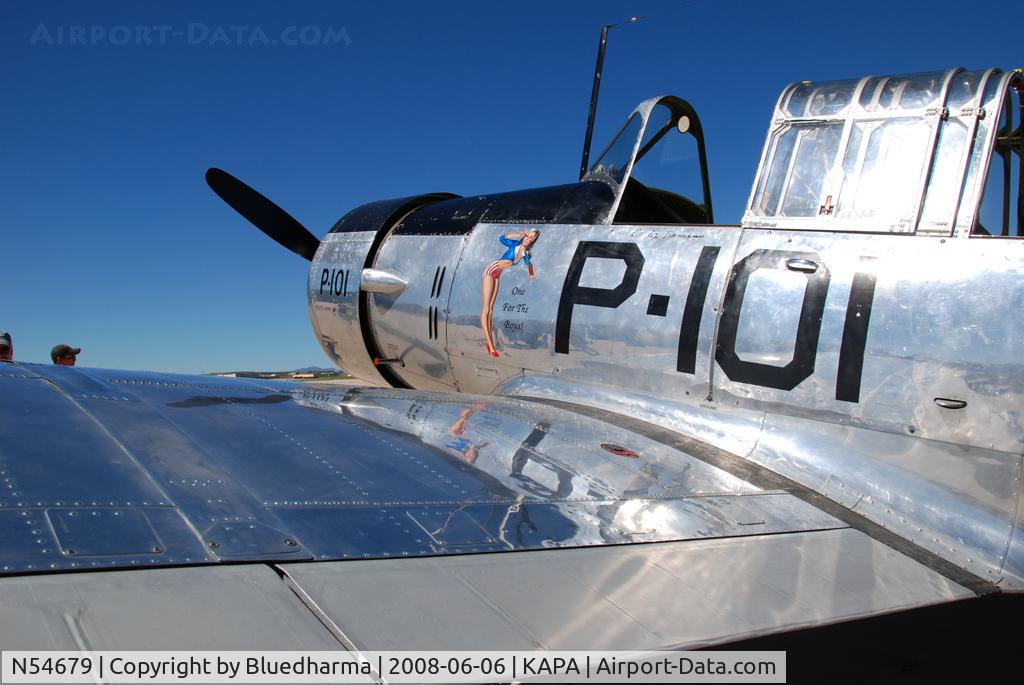 N54679, 1941 Consolidated Vultee BT-13A C/N 2990, Parked on Display at KAPA.