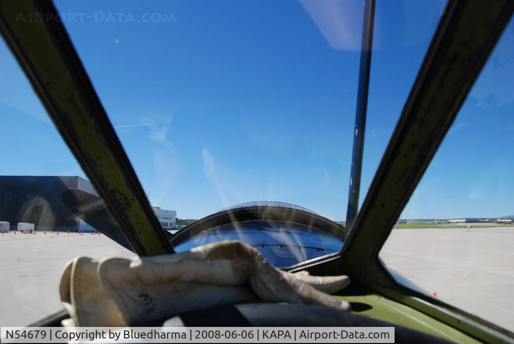 N54679, 1941 Consolidated Vultee BT-13A C/N 2990, Cockpit View. Parked on Display at KAPA.