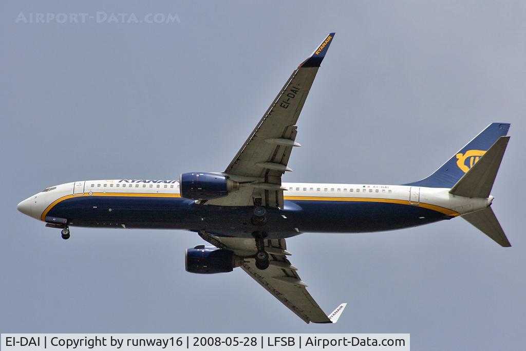 EI-DAI, 2003 Boeing 737-8AS C/N 33547, Ryanair inbound from Valencia