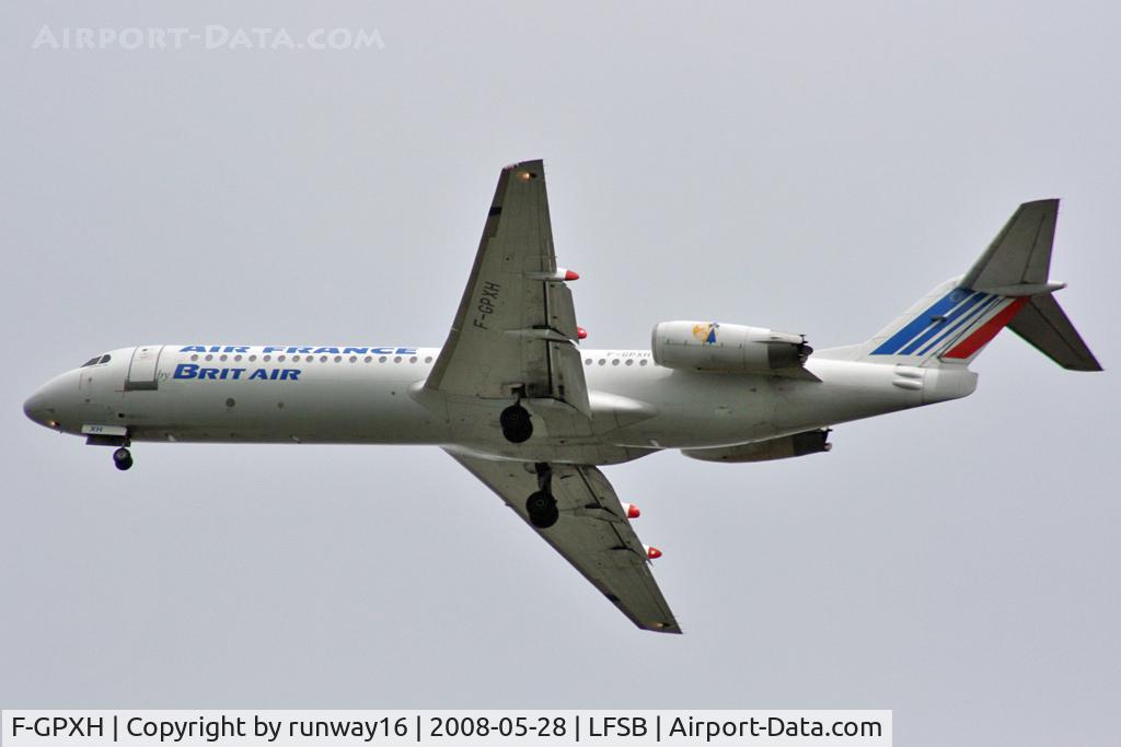 F-GPXH, 1993 Fokker 100 (F-28-0100) C/N 11476, Brit Air arriving from CDG