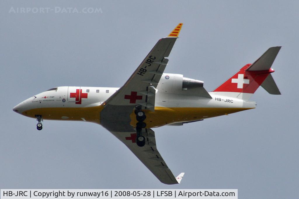 HB-JRC, 2002 Bombardier Challenger 604 (CL-600-2B16) C/N 5540, Swiss Air Rescu (REGA) landing on rwy 34