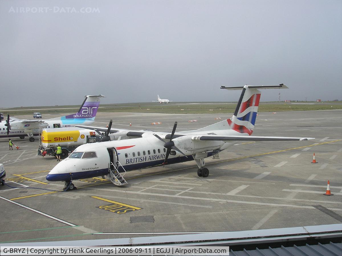 G-BRYZ, 1998 De Havilland Canada DHC-8-311 Dash 8 C/N 464, Jersey Airport