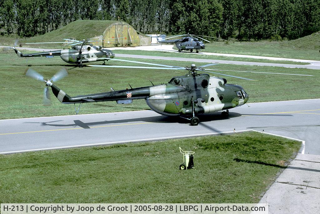 H-213, Mil Mi-8MTV-1 Hip C/N 96055, The far side of Graf Ignatievo was a real helicopter base during Co-operative Key 2005. In the background are both a Croatian and a Lithuanian Mi-8.