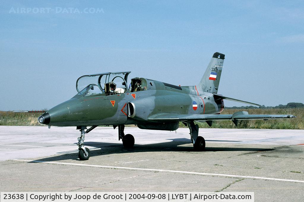 23638, Soko G-4 Super Galeb C/N Not found 23638, Hard to photograph are the Serbian air forces aircraft. This one was shot at its home base.