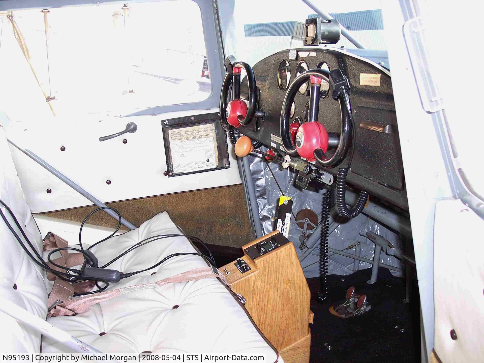 N95193, 1946 Taylorcraft BC12-D C/N 9593, Cockpit of N95193