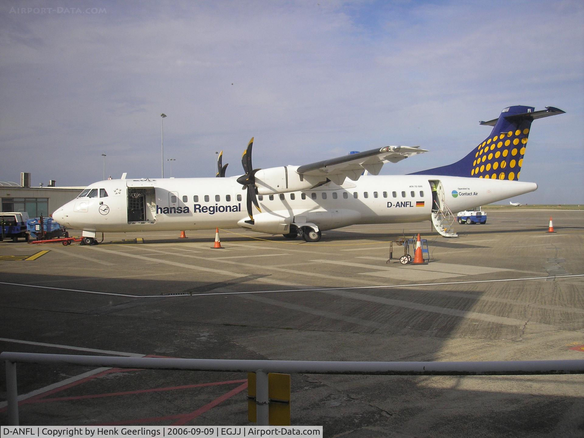 D-ANFL, 2001 ATR 72-212A C/N 668, Jersey Airport