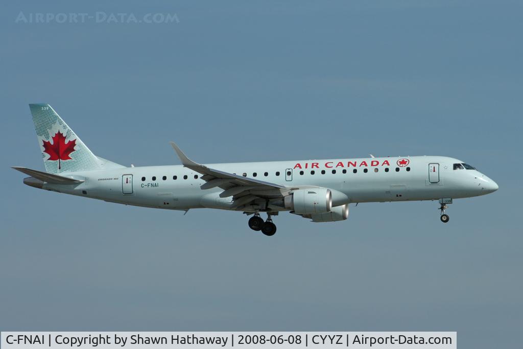 C-FNAI, 2007 Embraer 190AR (ERJ-190-100IGW) C/N 19000132, Landing Runway 32 (Canon XT, 70-300mm)