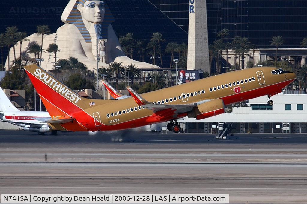 N741SA, 1998 Boeing 737-7H4 C/N 29277, Southwest Airlines N741SA departing RWY 1R.