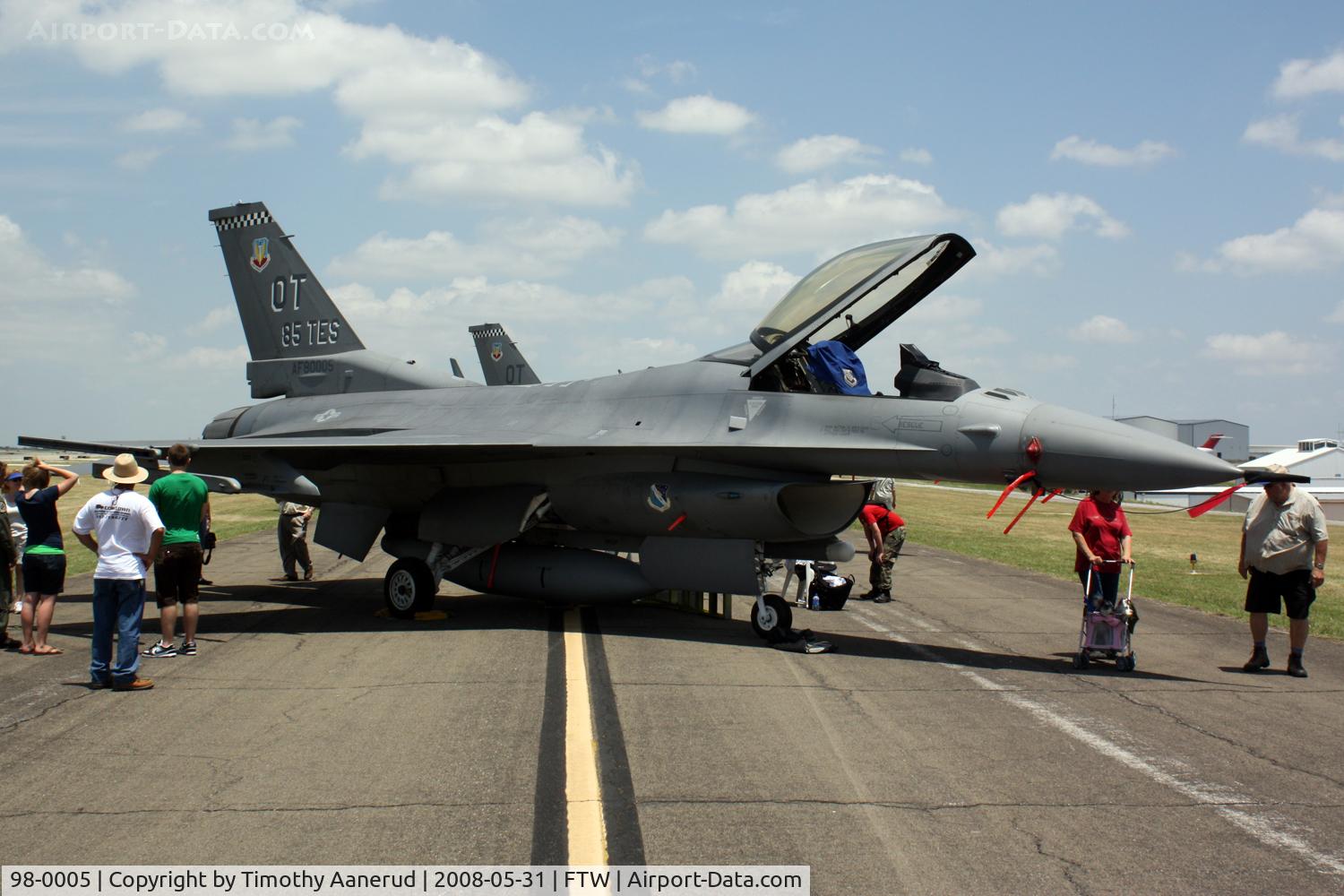 98-0005, 1998 Lockheed Martin F-16C Fighting Falcon C/N CC-216, Lockheed Martin F-16C Block 50D Fighting Falcon, Cowtown Warbird Roundup 2008