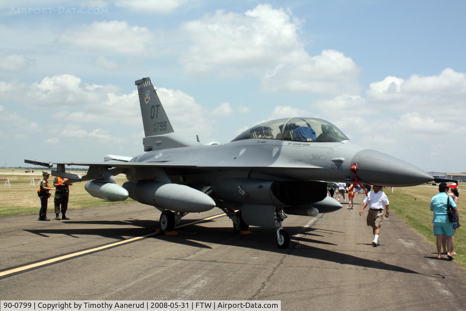 90-0799, 1990 General Dynamics F-16D Fighting Falcon C/N 1D-77, General Dynamics F-16D Block 40K Fighting Falcon, Cowtown Warbird Roundup 2008