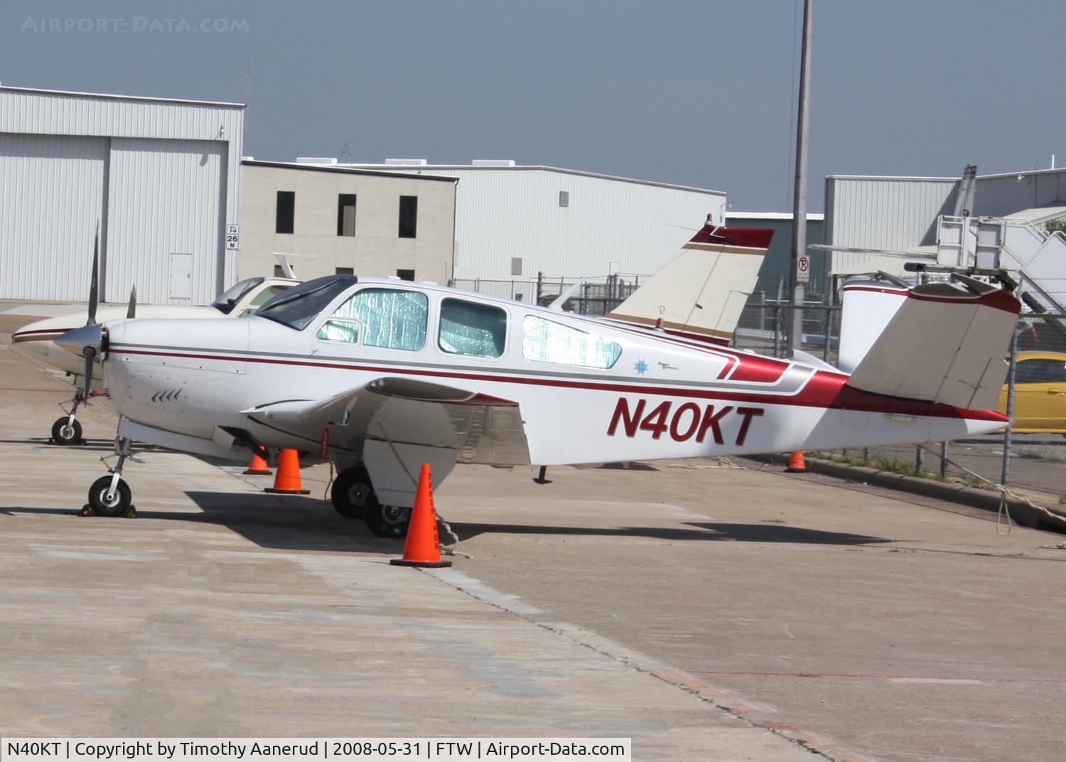 N40KT, 1968 Beech V35A Bonanza C/N D-8717, Parked at Fort Worth Meacham, 1968 Beech V35A, c/n D-8717