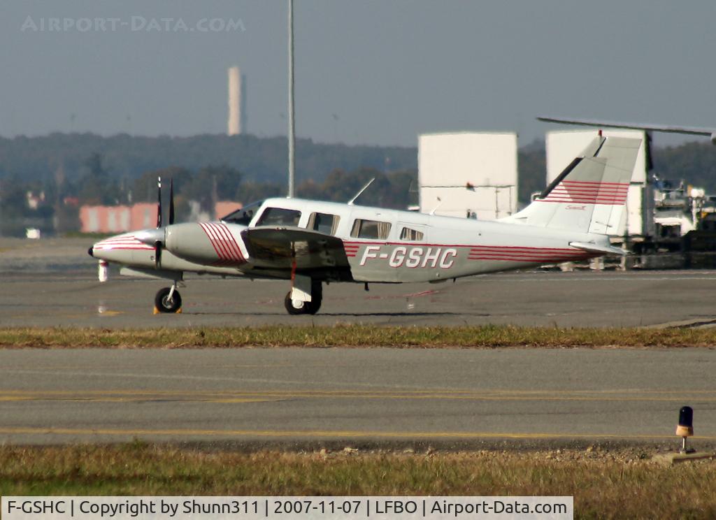 F-GSHC, Piper PA 34-220 T C/N 3433156, Parked on the general aviation apron...