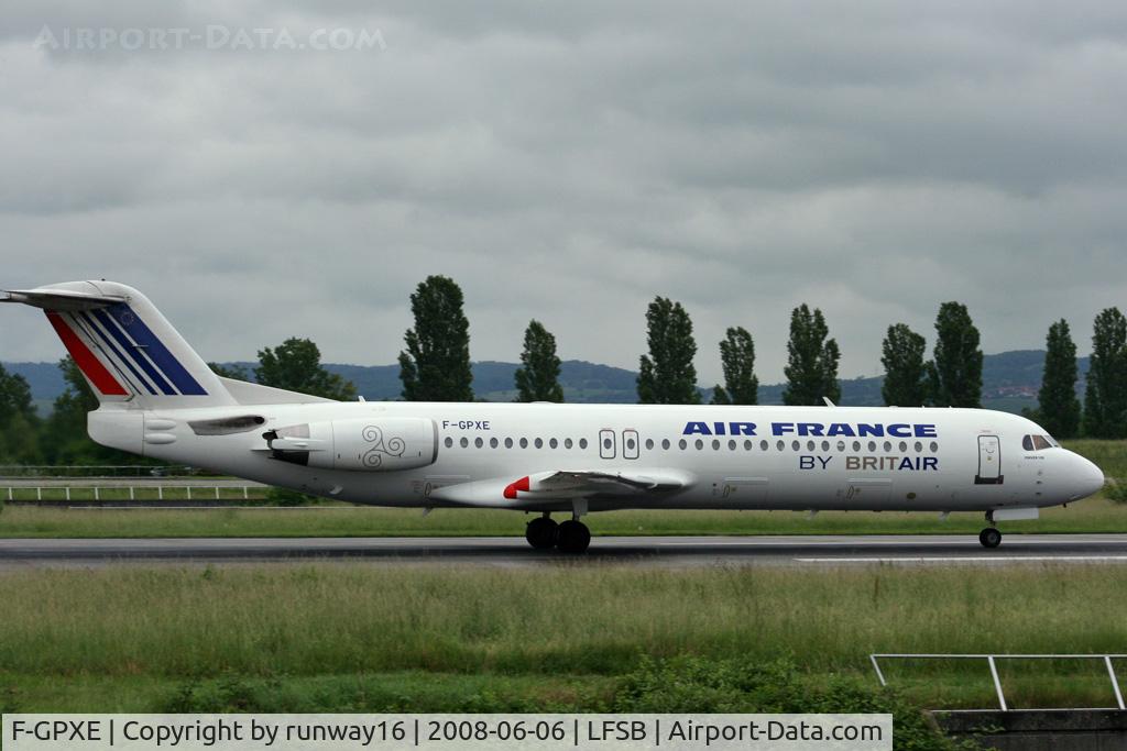 F-GPXE, 1995 Fokker 100 (F-28-0100) C/N 11495, Brit Air departing to Paris ORY