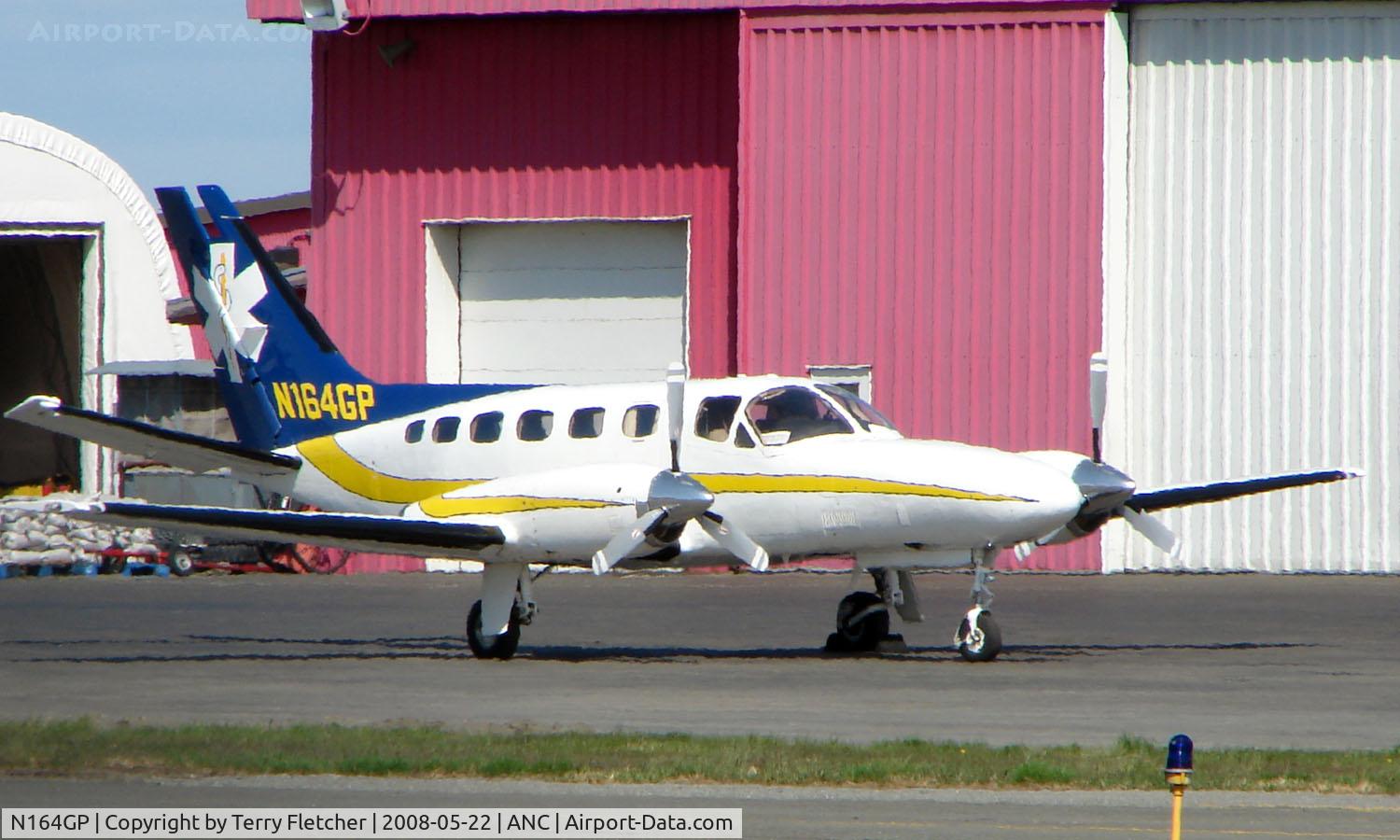 N164GP, Cessna 441 Conquest II C/N 441-0164, Aeromed Cessna 441 at Anchorage South park