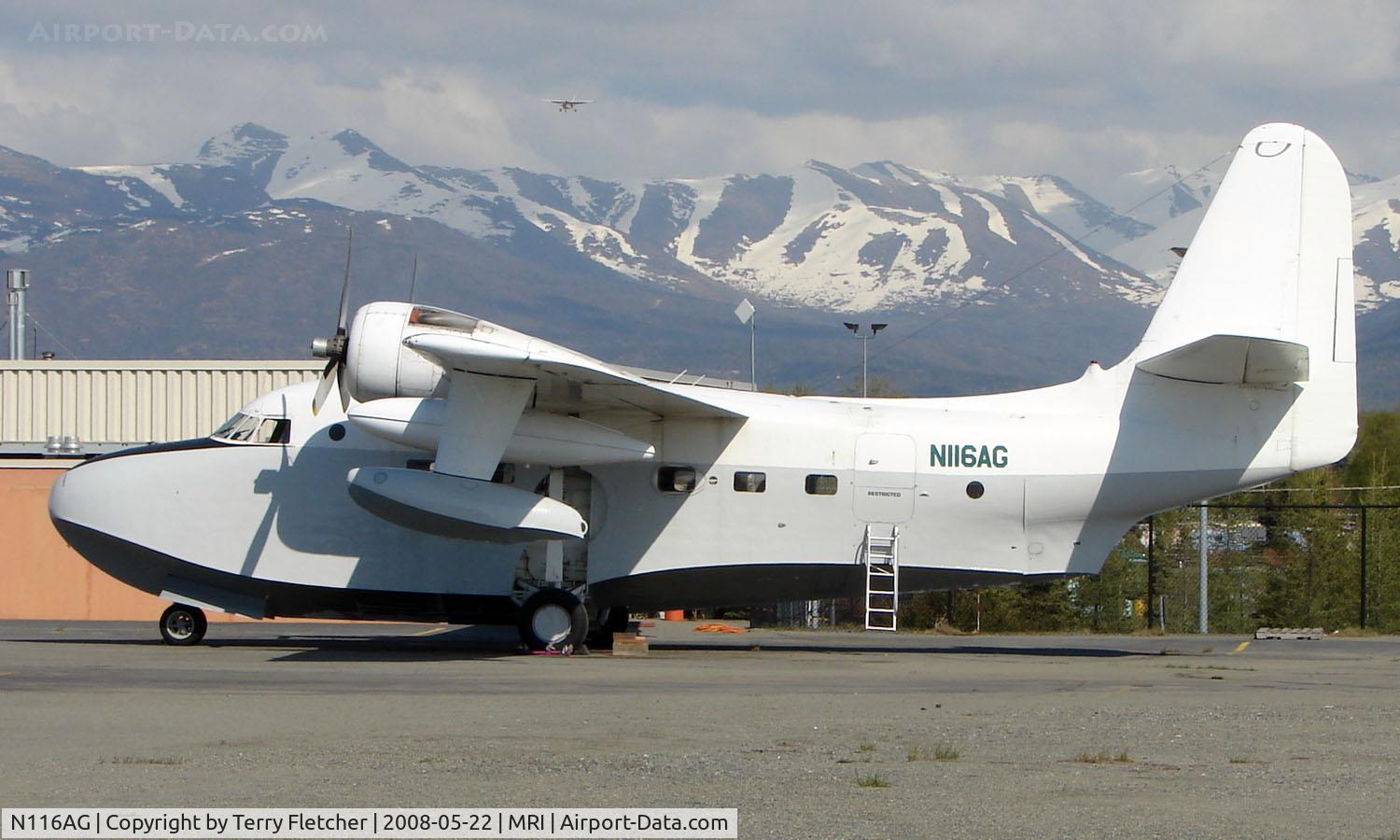 N116AG, 1955 Grumman HU-16C Albatross C/N G-214, Grumman HU-16C  at Merrill Field , Anchorage