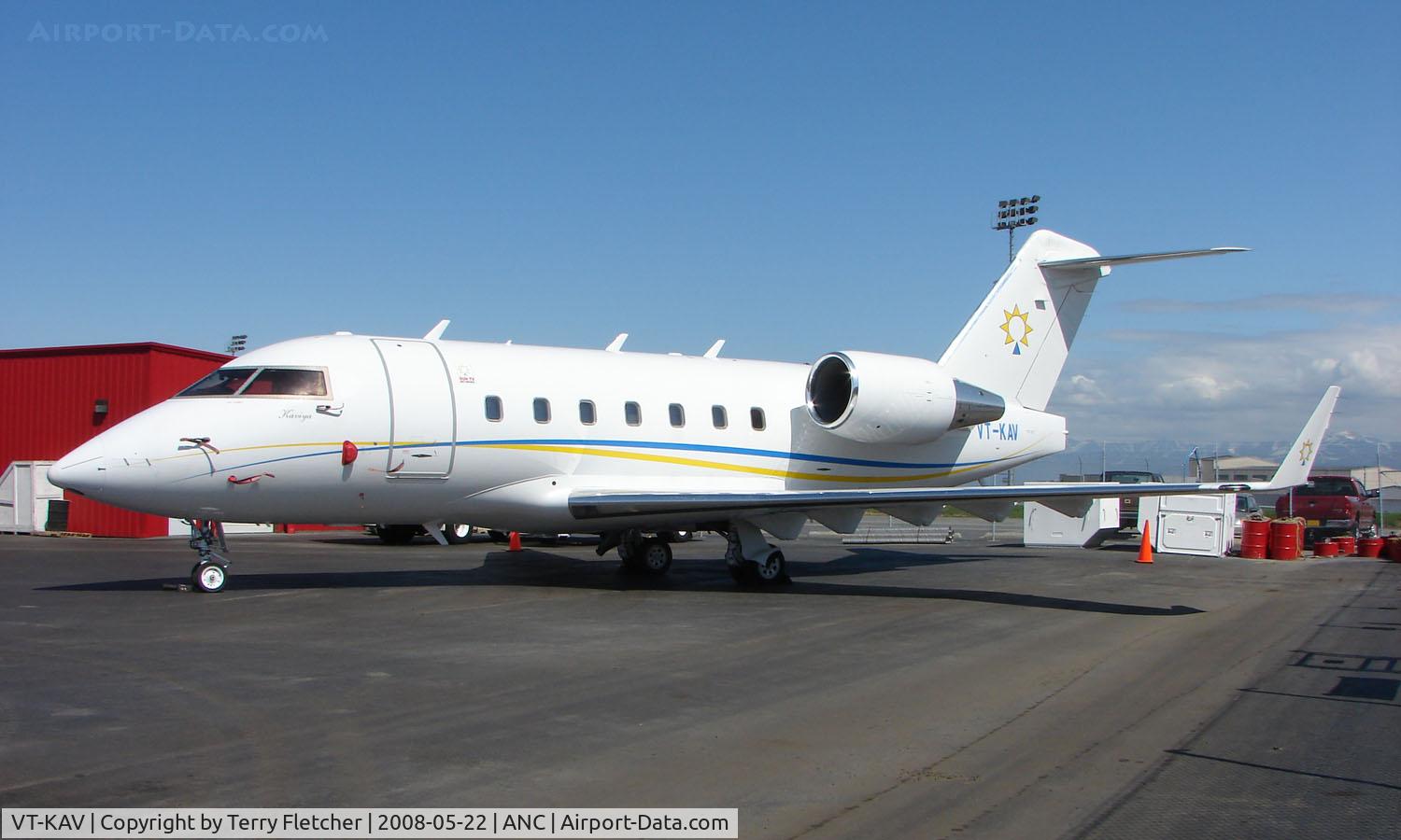 VT-KAV, 1998 Bombardier Challenger 604 (CL-600-2B16) C/N 5370, Indian Challenger at Anchorage