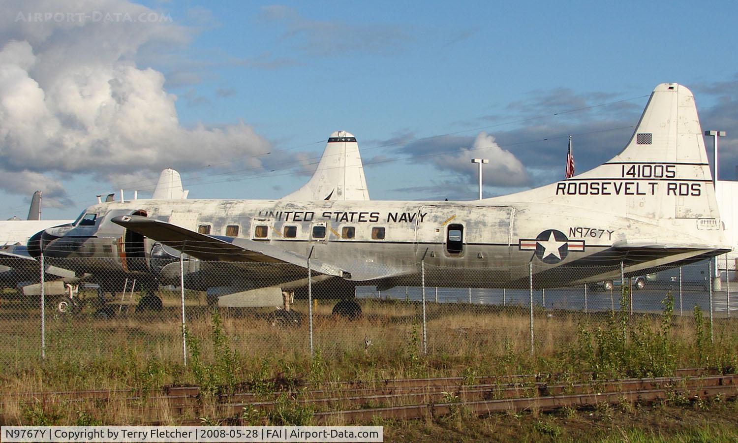 N9767Y, 1955 Convair C-131F (R4Y-1) Samaritan C/N 288, Convair C131F stored on Everts ramp at Fairbanks