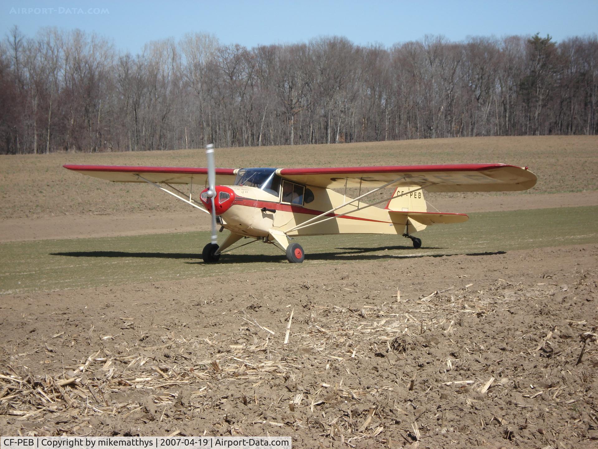 CF-PEB, 1941 Taylorcraft BL12 C/N 2401, at home