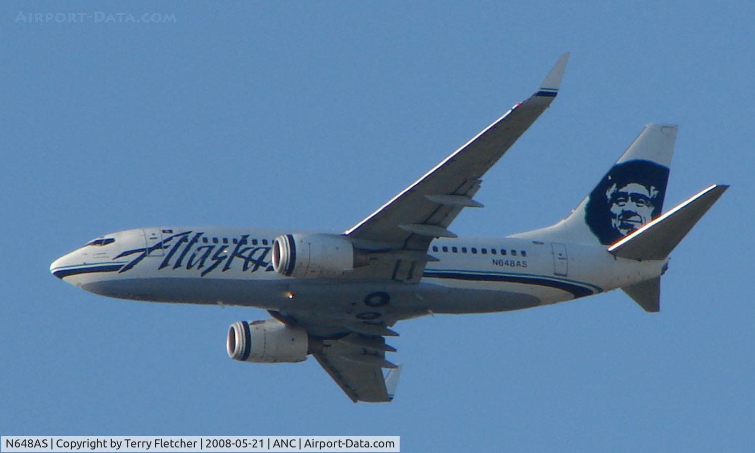 N648AS, 2003 Boeing 737-790 C/N 30662, Alaska Airlines B737 climbs away from Anchorage