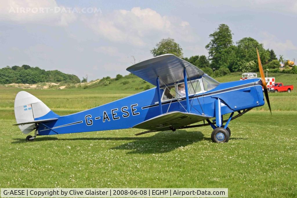 G-AESE, 1937 De Havilland DH.87B Hornet Moth C/N 8108, Previous ID: G-AESE > W5775 >