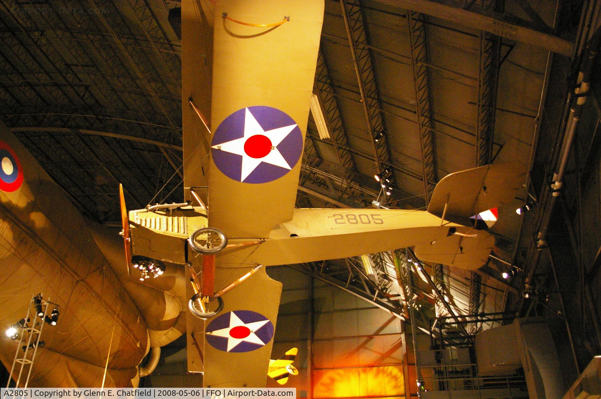 A2805, 1918 Curtiss JN-4D Jenny C/N 278, Hanging at the National Museum of the U.S. Air Force