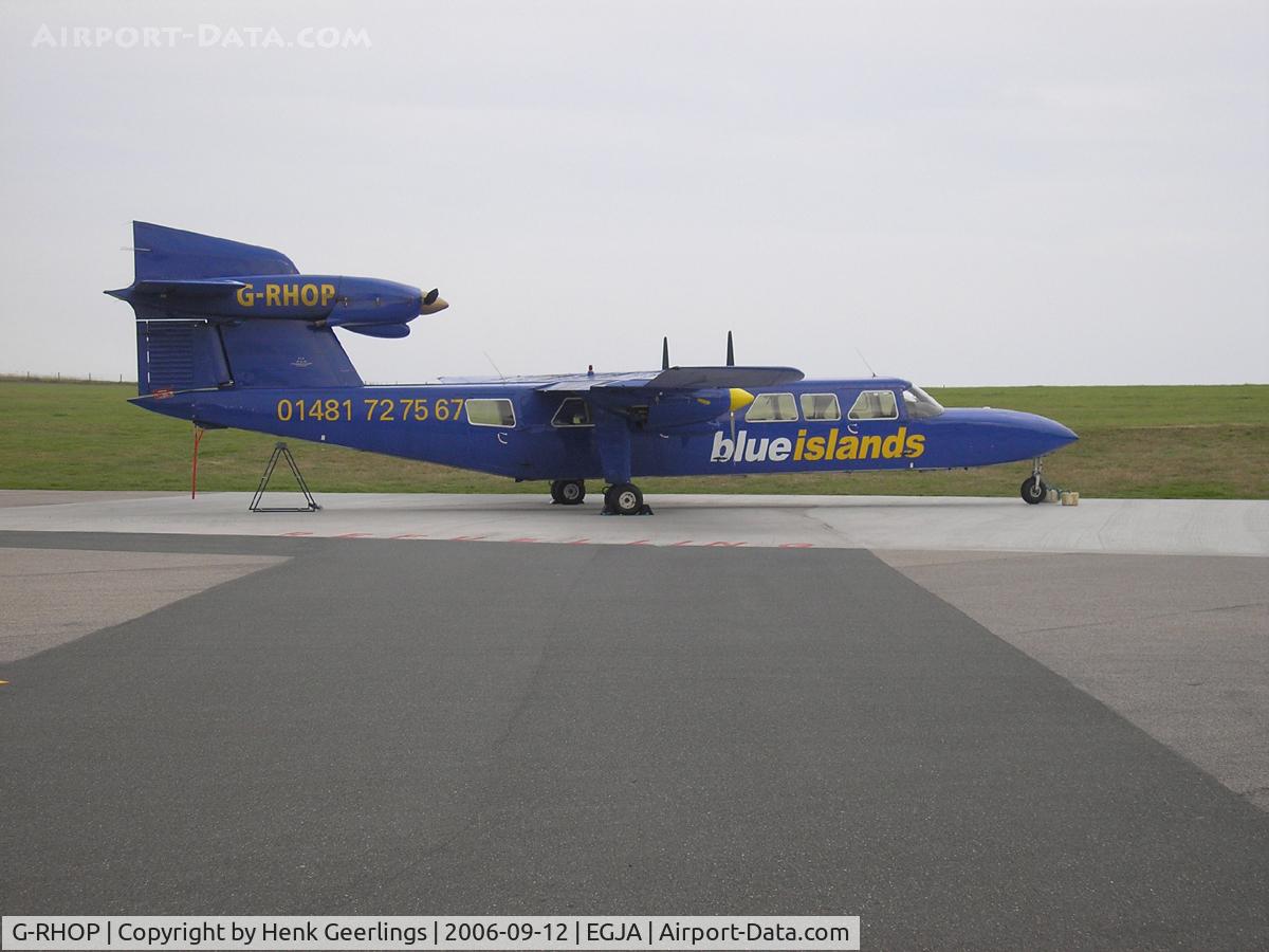 G-RHOP, 1976 Britten-Norman BN-2A Mk.III-2 Trislander C/N 1042, Alderney Airport , Blue Islands