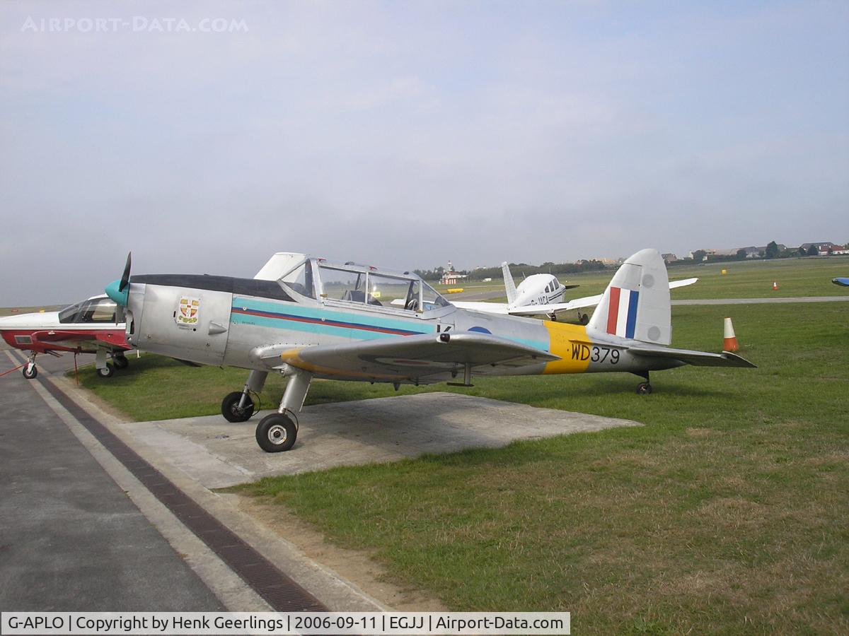 G-APLO, 1950 De Havilland DHC-1 Chipmunk T.10 C/N C1/0144, Jersey Airport