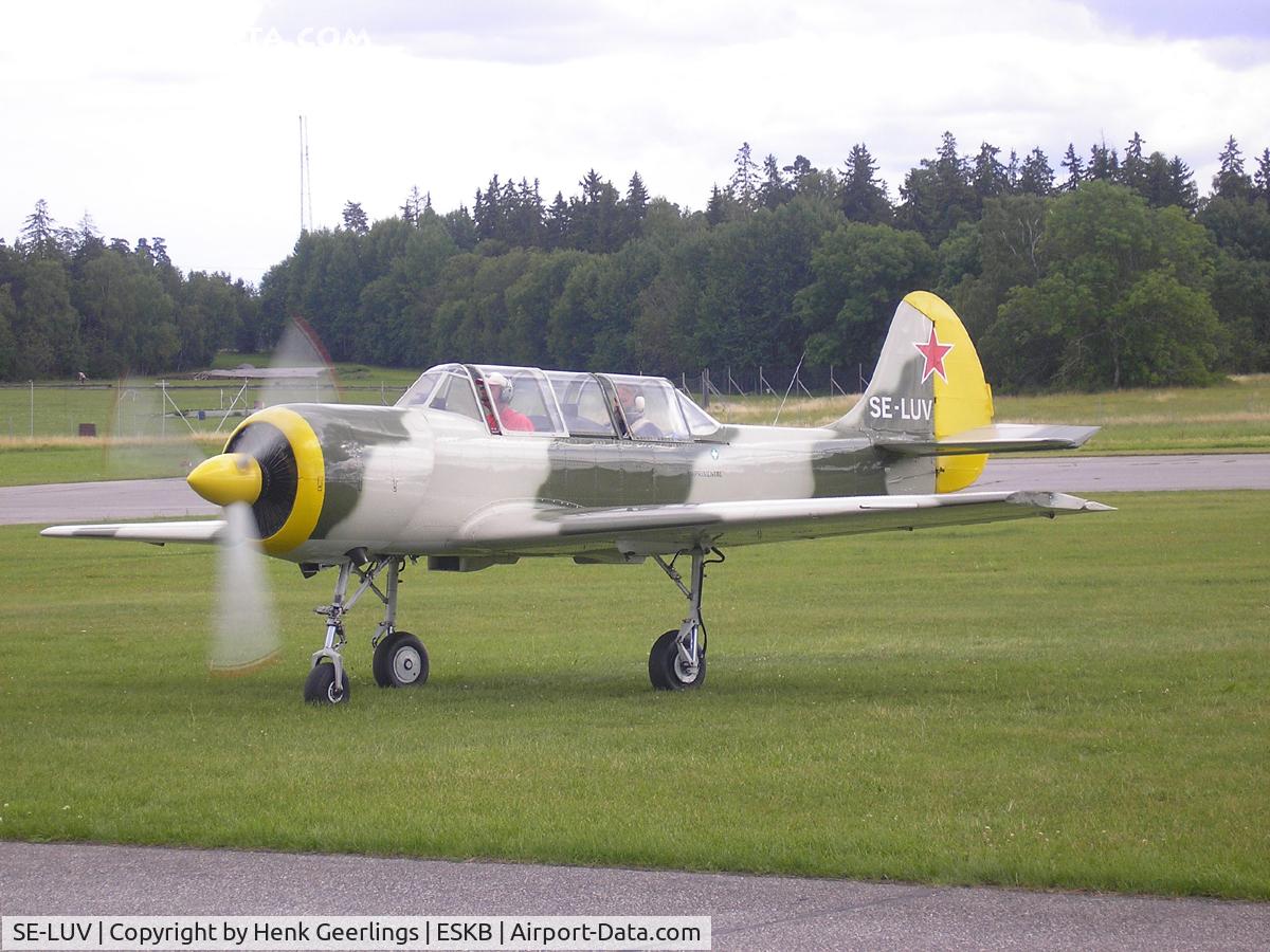 SE-LUV, 1984 Yakovlev Yak-52 C/N 844707, Barkarby Airport Sweden